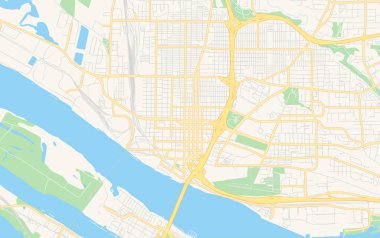 Vancouver, Washington, Abd'nin boş vektör haritası