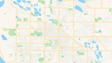 Fort Collins boş vektör haritası, Colorado, Abd