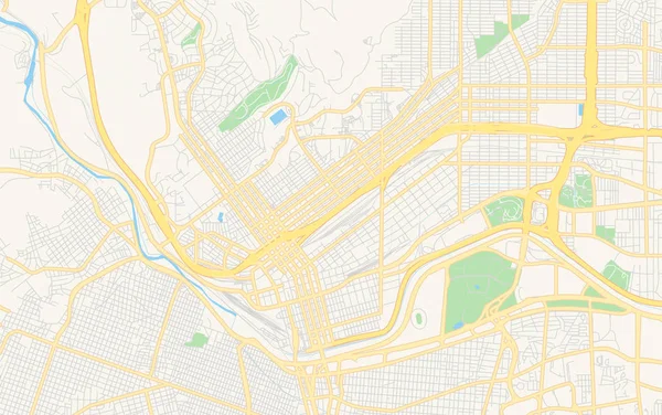 Mapa vetorial vazio de El Paso, Texas, Estados Unidos da América — Vetor de Stock