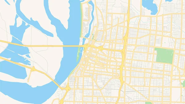 Memphis, Tennessee, Abd'nin boş vektör haritası — Stok Vektör