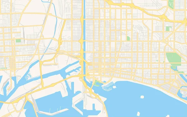 Виртуальная карта Лонг-Бич, Калифорния, США — стоковый вектор