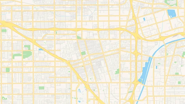 Empty vector map of Anaheim, California, USA — Stock Vector