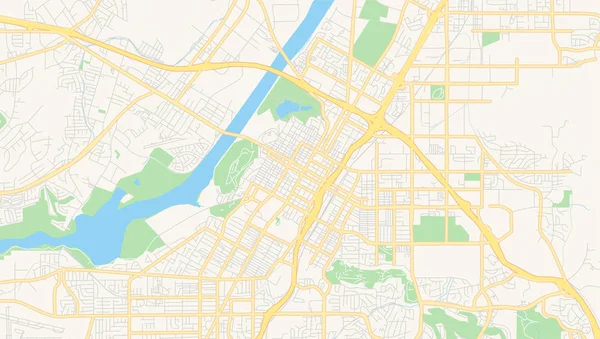 Prázdná Vektorová mapa Riverside, Kalifornie, USA — Stockový vektor