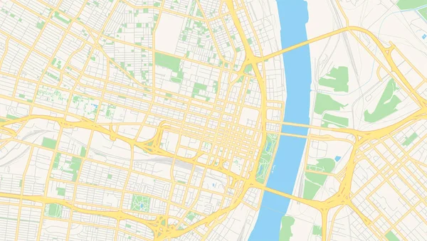 Виртуальная карта Сент-Луис, Миссури, США — стоковый вектор