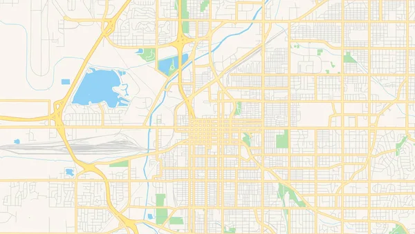 Mappa vettoriale vuota di Lincoln, Nebraska, USA — Vettoriale Stock