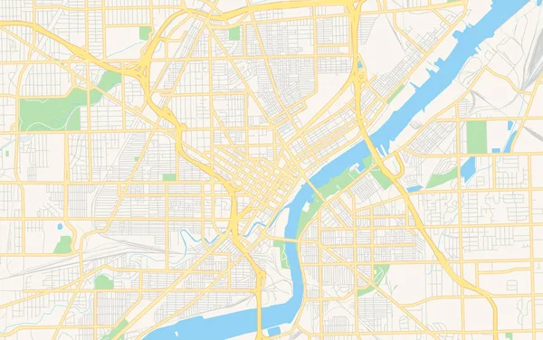 托莱多，俄亥俄州，乌萨的空矢量地图 — 图库矢量图片
