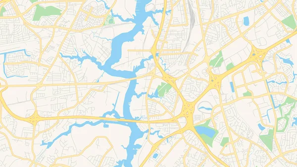 Prázdná Vektorová mapa Chesapeake, Virginie, USA — Stockový vektor