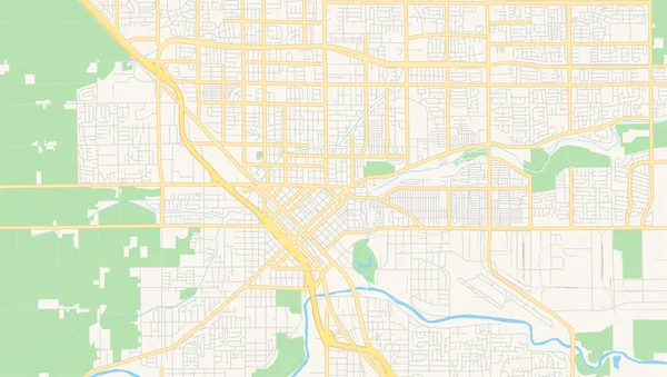 Mapa vetorial vazio de Modesto, California, USA — Vetor de Stock