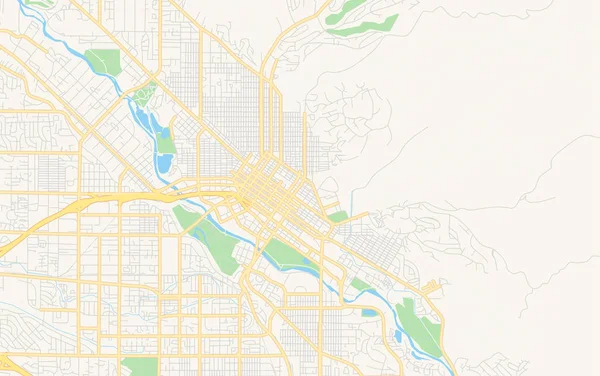 Mapa vectorial vacío de Boise, Idaho, Estados Unidos — Vector de stock