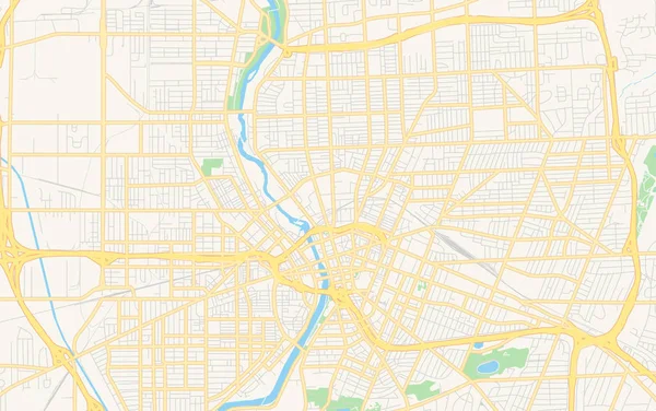 Rochester, New York, Abd'nin boş vektör haritası — Stok Vektör
