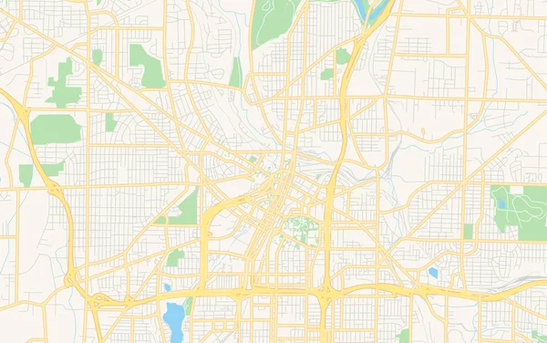 アクロン、オハイオ、アメリカ合衆国の空のベクトルマップ — ストックベクタ