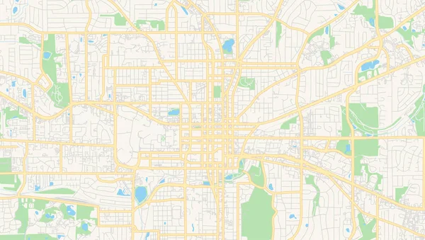 Pusta mapa wektorowa w Tallahassee, Floryda, USA — Wektor stockowy