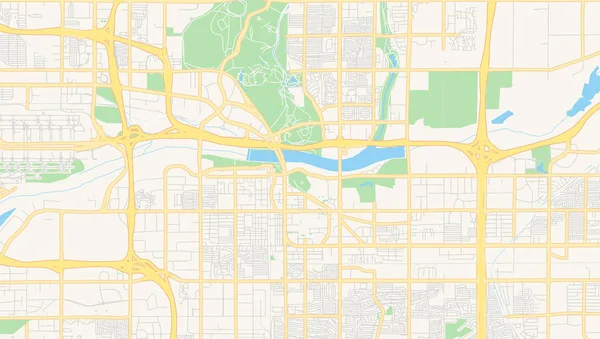 Carte vectorielle vide de Tempe, Arizona, USA — Image vectorielle