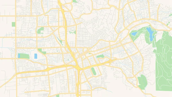 Порожня Векторна карта Санта-Роса, Каліфорнія, США — стоковий вектор