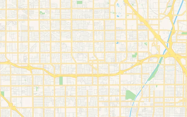 Pusta mapa wektorowa Garden Grove, California, USA — Wektor stockowy