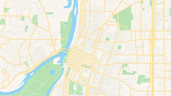 Empty vector map of Salem, Oregon, USA — Stock Vector