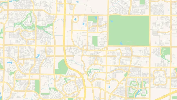 Empty vector map of Frisco, Texas, USA — Stock Vector