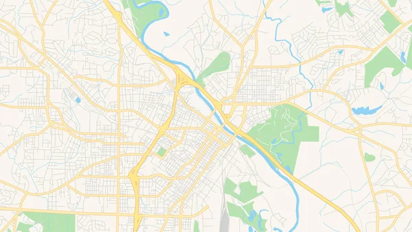 Pusta mapa wektorowa Macon, Georgia, USA — Wektor stockowy