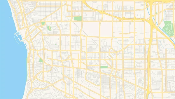 Mapa vetorial vazio de Torrance, California, EUA —  Vetores de Stock