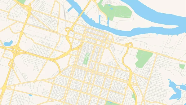 Mappa vettoriale vuota di Savannah, Georgia, USA — Vettoriale Stock