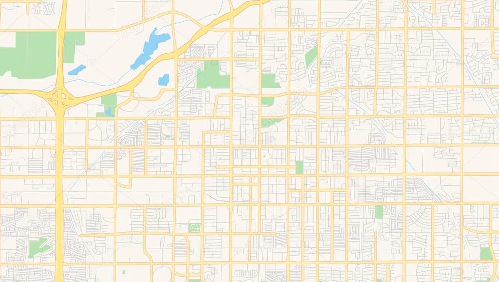 Empty vector map of Mesa, Arizona, USA
