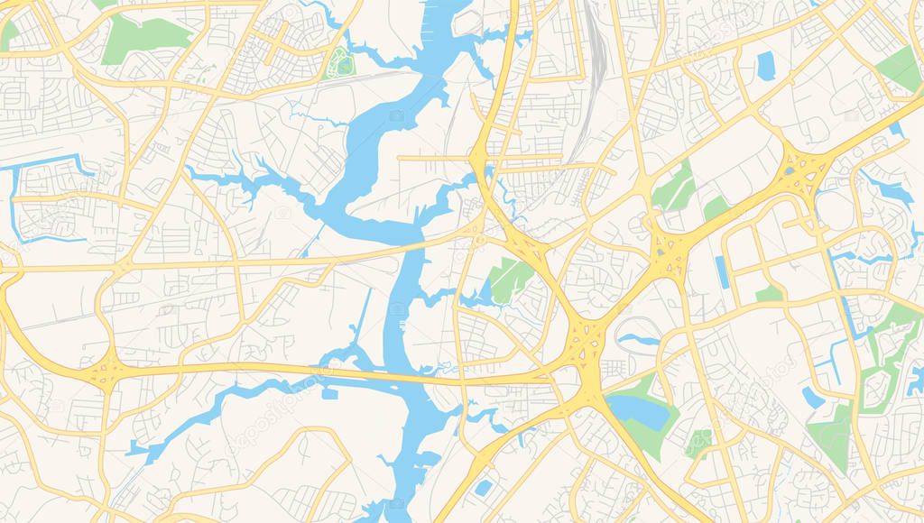 Empty vector map of Chesapeake, Virginia, USA