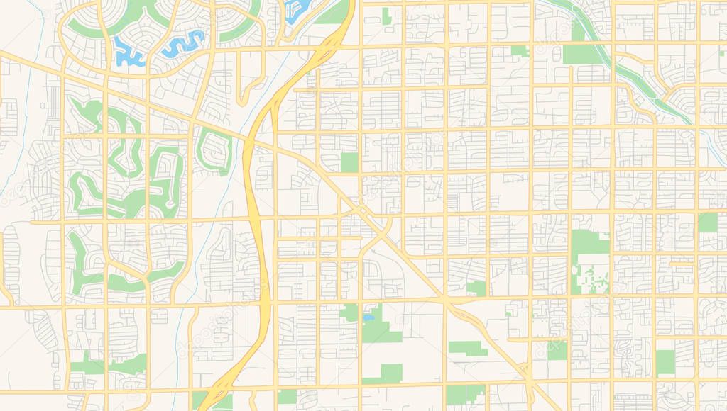 Empty vector map of Peoria, Arizona, USA
