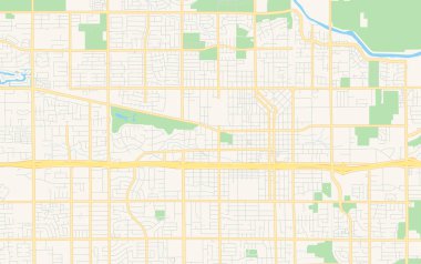 Visalia, California, Abd'nin boş vektör haritası