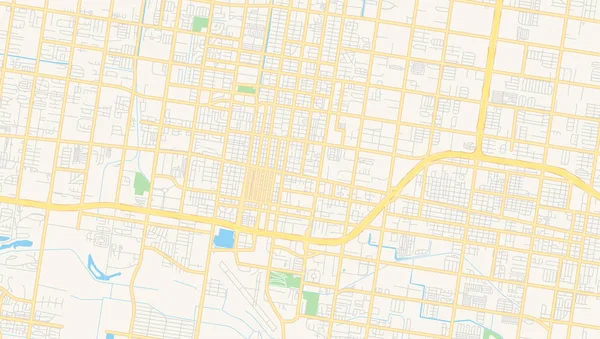 Pusta mapa wektorowa McAllen, Teksas, USA — Wektor stockowy