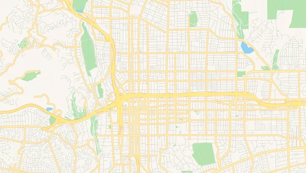 Mapa vetorial vazio de Pasadena, Califórnia, EUA —  Vetores de Stock