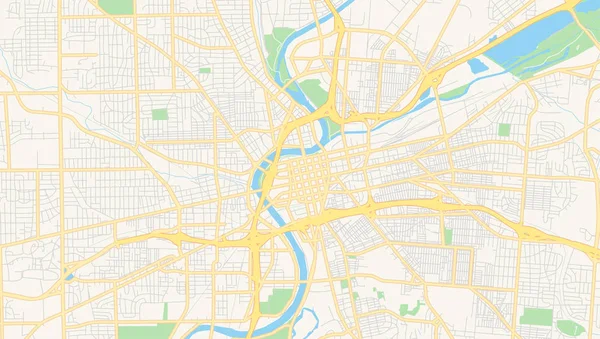 Виртуальная карта Дейтон, Огайо, США — стоковый вектор