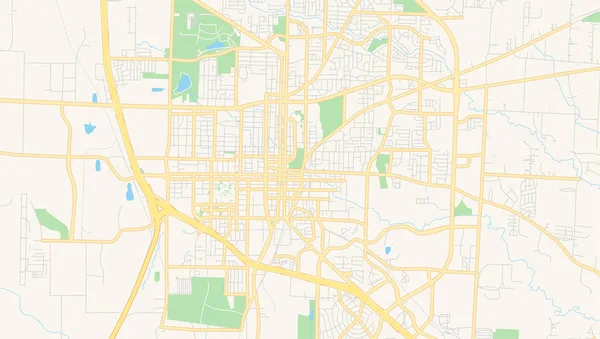 Порожня Векторна карта Денон, штат Техас, США — стоковий вектор