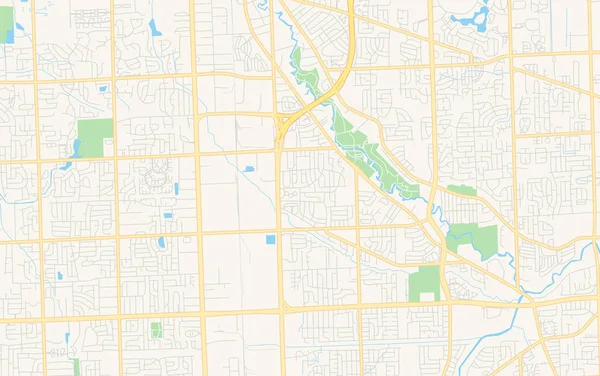 Mapa vetorial vazio de Sterling Heights, Michigan, EUA —  Vetores de Stock