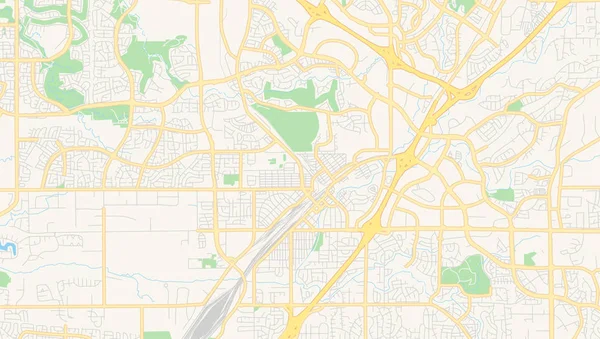 Mapa vetorial vazio de Roseville, Califórnia, EUA —  Vetores de Stock