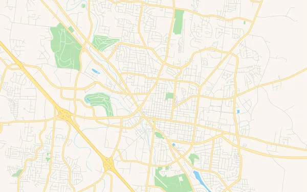 Mapa vectorial vacío de Murfreesboro, Tennessee, Estados Unidos — Archivo Imágenes Vectoriales