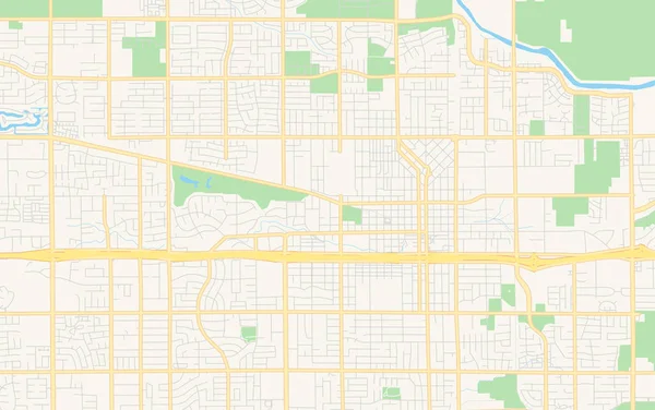 Visalia, California, Abd'nin boş vektör haritası — Stok Vektör