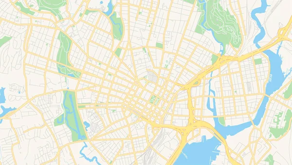 Виртуальная карта Нью-Хейвен, Коннектикут, США — стоковый вектор