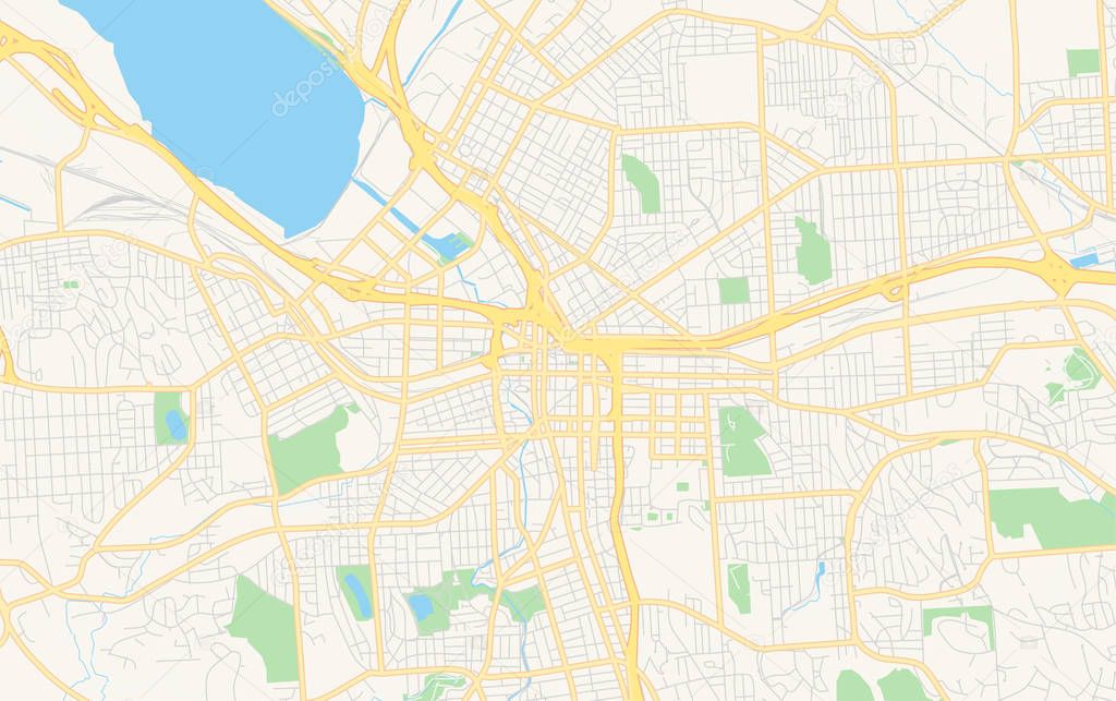 Empty vector map of Syracuse, New York, USA