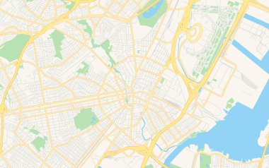 Elizabeth, New Jersey, ABD'nin boş vektör haritası