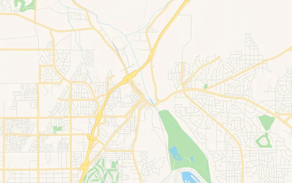 Leere Vektorkarte von victorville, Kalifornien, USA — Stockvektor