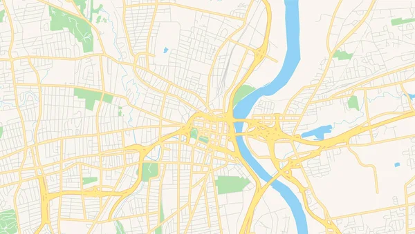 Carte vectorielle vide de Hartford, Connecticut, États-Unis — Image vectorielle