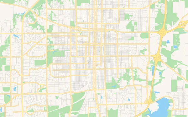Порожня Векторна карта Спрінгфілда, штат Іллінойс, США — стоковий вектор