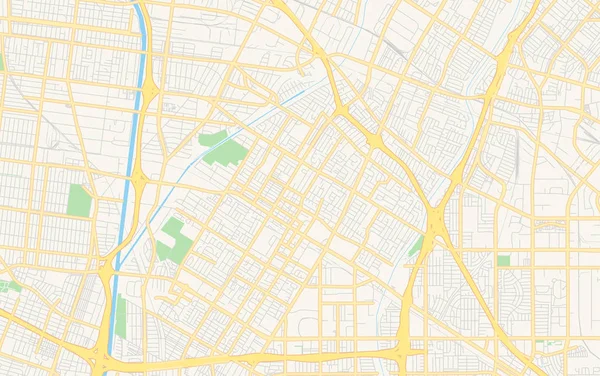Mapa vectorial vacío de Downey, California, EE.UU. — Vector de stock