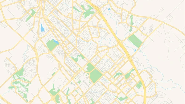 College Station boş vektör haritası, Teksas, Abd — Stok Vektör