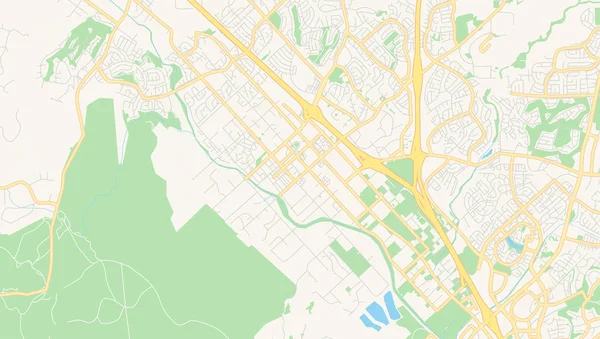 アメリカ合衆国、カリフォルニア州ムリエタの空のベクトルマップ — ストックベクタ
