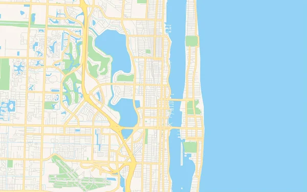 Mapa vetorial vazio de West Palm Beach, Florida, Estados Unidos da América —  Vetores de Stock