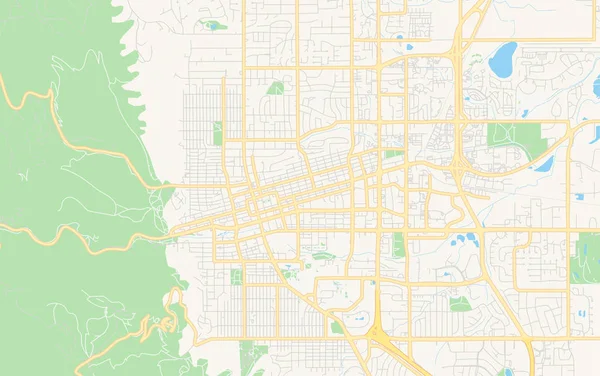 Mapa vetorial vazio de Boulder, Colorado, Estados Unidos da América — Vetor de Stock