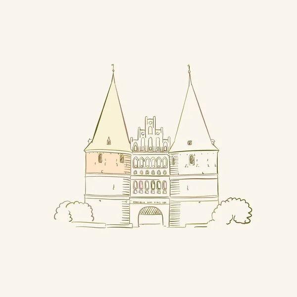 Símbolo de Lubeck Alemania — Vector de stock