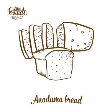 Anadama ekmek vektör çizim