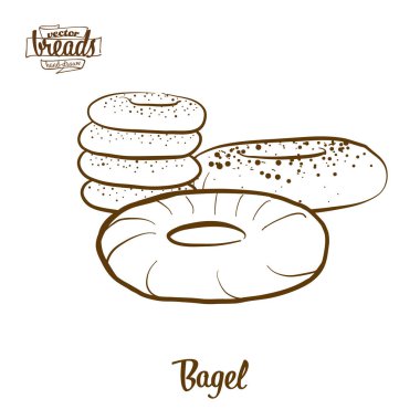 Simit ekmek vektör çizimi